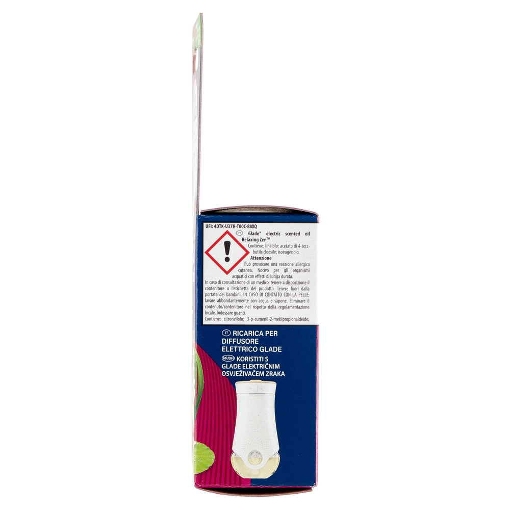 Glade® Liquido Elettrico Ricarica, Profumatore per ambienti, Fragranza Relaxing Zen 20ml